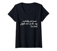 Womens Funny Probably Just Gonna Jingle Some of The Way I'm Tired V-Neck T-Shirt
