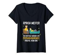 Women's Funny Psychologist Therapy Humor Psychology Student V-Neck T-Shirt