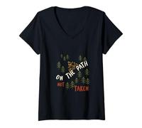 Women's Funny Quad ATV Saying On The Path not Taken V-Neck T-Shirt