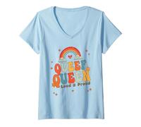 Womens Funny Queef Queen Cat Inappropriate Dirty Adult Humor Jokes V-Neck T-Shirt