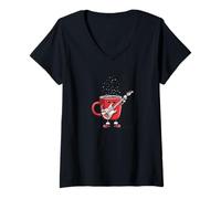 Womens Funny Red Cup with Guitar for a Rocking Look V-Neck T-Shirt