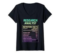 Womens Funny Research Analyst V-Neck T-Shirt