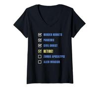 Women's Funny Retirement Humor for Newly Retired Celebration V-Neck T-Shirt
