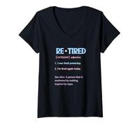 Womens Funny Retirement Retired and Motivated by Nothing Retiree V-Neck T-Shirt