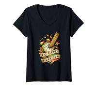 Women's Funny Retiring Teacher No More Mondays Smashed Clock Tatoo V-Neck T-Shirt