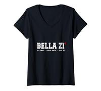 Women's Funny Romanesco Carefree Style Aphorism Rome Dialect V-Neck T-Shirt