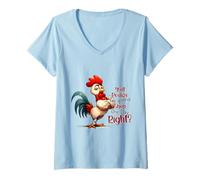 Women's Funny Rooster Y'all Realize I'm Gonna Snap One Day Right? V-Neck T-Shirt