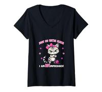Women's Funny Sarcasm Kitty European Shorthair cat Mom Dad Saying V-Neck T-Shirt