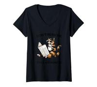 Womens funny sarcastic animal ironic kitten cat don't rush me V-Neck T-Shirt
