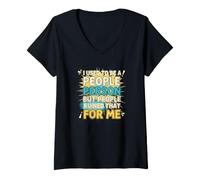 Women's Funny Sarcastic Introverted Quote About Hating Small Talk V-Neck T-Shirt