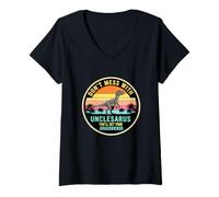 Women's Funny Saying Dont Mess with Unclesarus Youll Get Your V-Neck T-Shirt