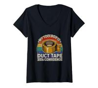 Women's Funny Saying My Toolbox Duct Tape 20 Confidence V-Neck T-Shirt