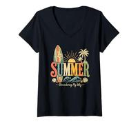 Women's Funny Saying Quote Teacher Summer Remembering My Why V-Neck T-Shirt