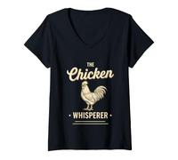 Women's Funny Saying The Chicken Whisperer Sarcastic V-Neck T-Shirt