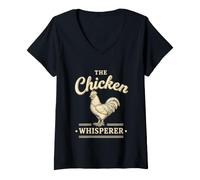 Women's Funny Saying The Chicken Whisperer Sarcastic V-Neck T-Shirt