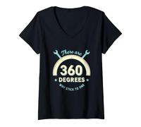 Women's Funny Saying There are 360 Degrees Why Stick One V-Neck T-Shirt