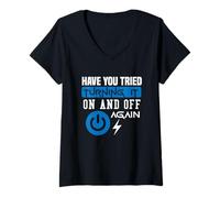 Womens Funny Sayings for Computer Scientists and Nerds Programmers V-Neck T-Shirt