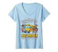 Women's Funny School Bus Driver Appreciation Kids V-Neck T-Shirt