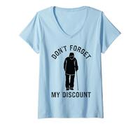 Womens Funny Senior Citizen Dont Forget My Discount Old People Gift V-Neck T-Shirt
