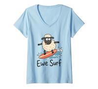 Women's Funny Sheep Jokes Humor V-Neck T-Shirt