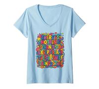 Women's Funny Short People Can't Reach Top Shelf V-Neck T-Shirt