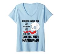Womens Funny Sorry I Licked You You Didn't Seem Like You Would Ever V-Neck T-Shirt