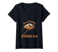 Women's Funny Speed Walking is My Retirement Plan Speed Walker Lover V-Neck T-Shirt