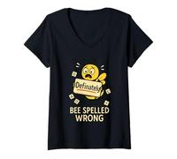 Womens Funny Spelling Bee Fail Gifted Kid Burnout Academic Trauma V-Neck T-Shirt