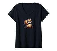 Women's Funny Squirrel Lover - Feed The Birds - Squirrel in Disguise V-Neck T-Shirt