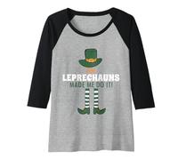 Womens Funny St Patricks Day The Leprechauns Made Me Do It Costume Raglan Baseball Tee