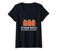Women's Funny Stand Back I'm Opening The Kimchi Korean Food Lover V-Neck T-Shirt