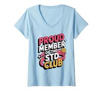 Womens Funny Swap Proud Member Of The STD Club Embarrassing V-Neck T-Shirt