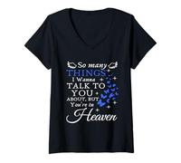 Womens Funny T-shirt So Many Things I Wanna Talk To You V-Neck T-Shirt