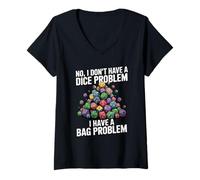 Women's Funny Tabletop RPG Board Game Nerd G ice Rolling Quote V-Neck T-Shirt
