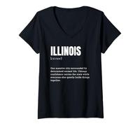 Women's Funny The Illinois State Chicago Definition V-Neck T-Shirt