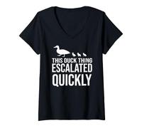 Women's Funny This Duck Thing V-Neck T-Shirt