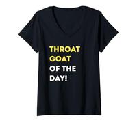 Womens Funny Throat Goat of The Day! - Unique Humorous Gifts V-Neck T-Shirt