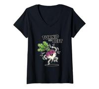 Women's Funny Turnip The Beet Veggie Lover Pun V-Neck T-Shirt