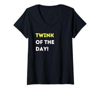 Womens Funny Twink of The Day! - Unique Humorous Gifts V-Neck T-Shirt