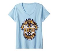 Women's Funny Ugly Christmas Sweater Better Than Yours Design V-Neck T-Shirt