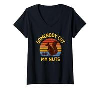 Women's Funny Vasectomy Surgery Men's Vasectomy Husband Cut My Nuts V-Neck T-Shirt