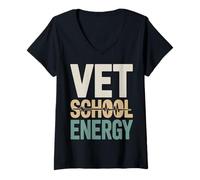 Women's Funny Vet School Energy Veterinary Student V-Neck T-Shirt