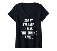 Women's Funny Vibe Coding AI Agent Developer Prompt Engineer Coder V-Neck T-Shirt