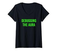 Women's Funny Vibe Coding AI Agent Developer Prompt Engineer Coder V-Neck T-Shirt