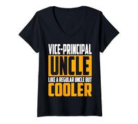 Women's Funny Vice-Principal Uncle - Like a Regular Uncle but Cooler V-Neck T-Shirt