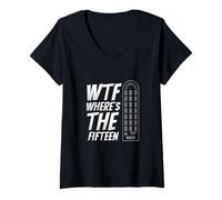 Womens Funny Where’s The Fifteen Funny Cribbage Game V-Neck T-Shirt