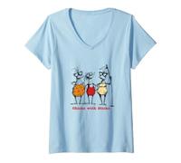 Women's Funny Women GolfChicks with Sticks V-Neck T-Shirt