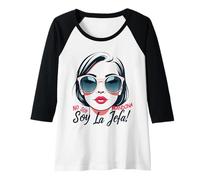 Womens Funny Womens t Shirt No Soy mandona Soy la jefa Quote Raglan Baseball Tee