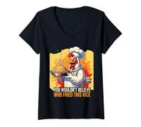 Womens Funny You Wouldn't Believe Who Fried This Rice V-Neck T-Shirt