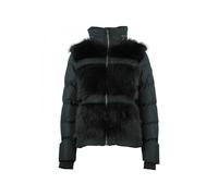 Women's fur down jacket with integral hood Peak Mountain Noir S
